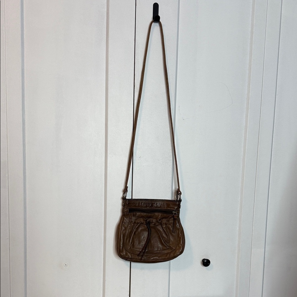 Fossil Brown Genuie Leather Crossbody Bag